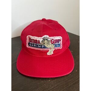 Vintage Bubba Gump Shrimp Co Red Ball Cap Movie Memorabilia One Size SnapBack